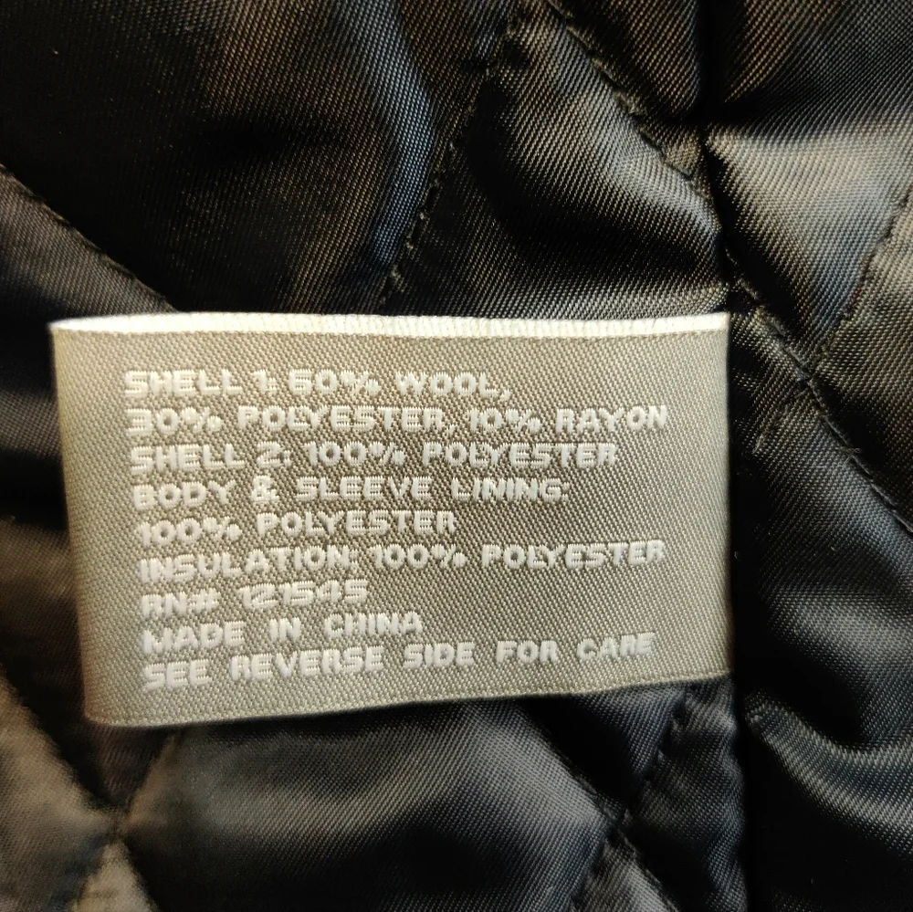 Michael Kors Black Pea Coat Size L - Picture 5 of 5